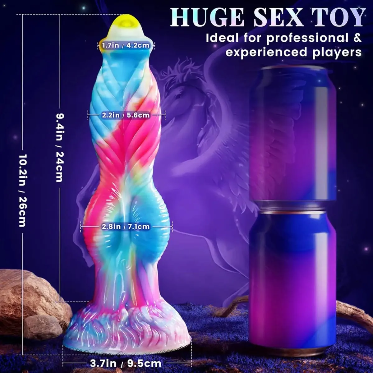 Empurrando dragão vibrador vibrador brinquedos sexuais 10 "4in1 monstro controle remoto grosso vibrador ventosa vibrador anal brinquedos adulto produto