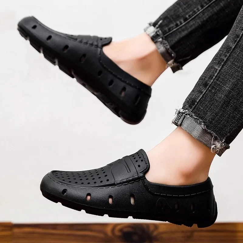 Bekväma loafers för män Skor Läderskor Halkfria körskor Fritidsskor Eva Tofflor Halkfria skor Stor storlek 46 — image 6