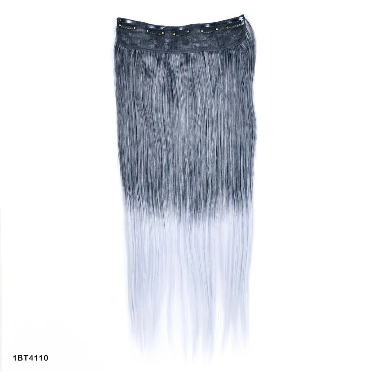 Zolin Clip in Hair Extension One Piece Long Straight Hair Black Gray Color Synthetic Hairpieces For Women Cosplay Use — image 12