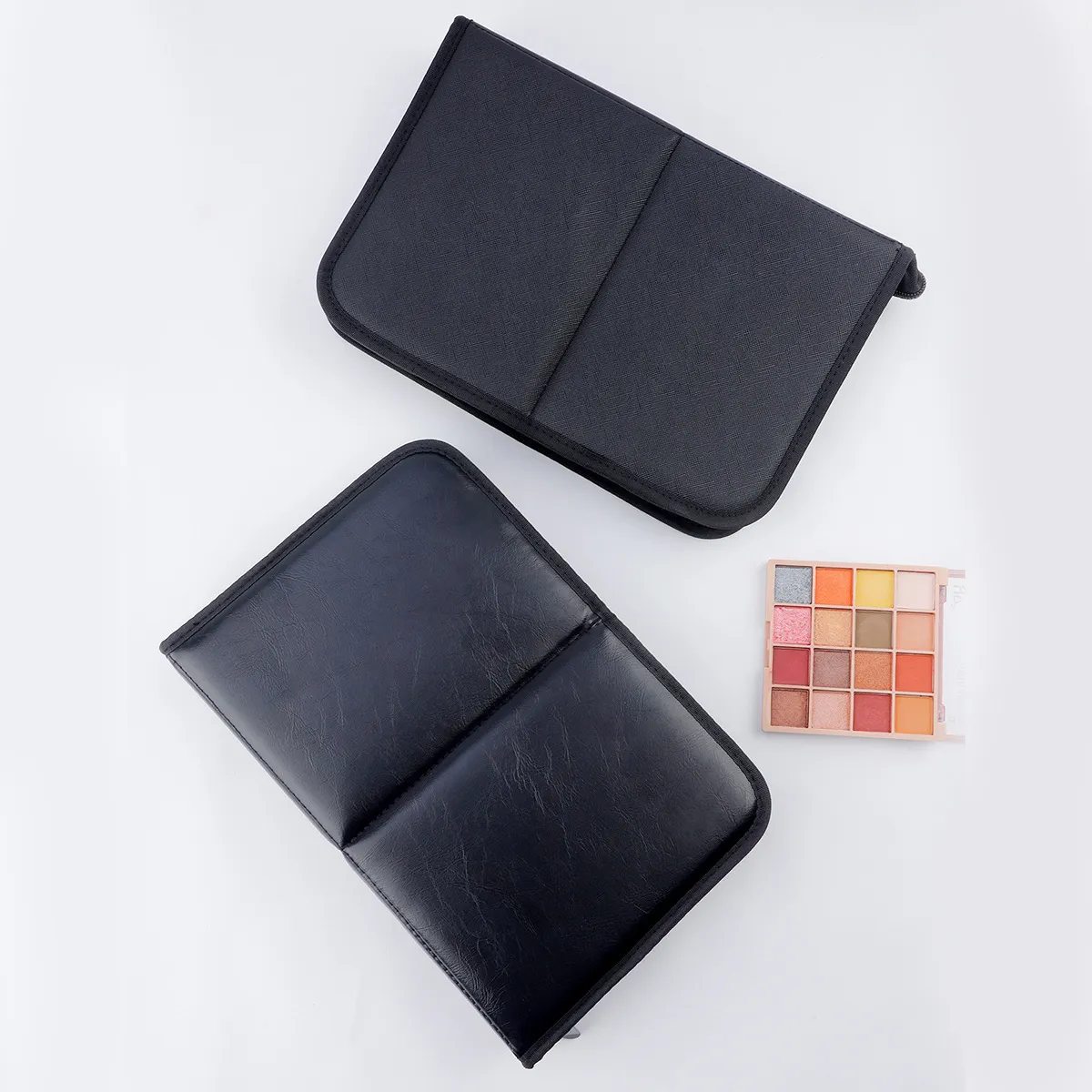 Large Black Foldable Makeup Bag 14-40 Hole Storage Organizer for Beauty Brushes Cosmetic Pouch with Handles — image 4