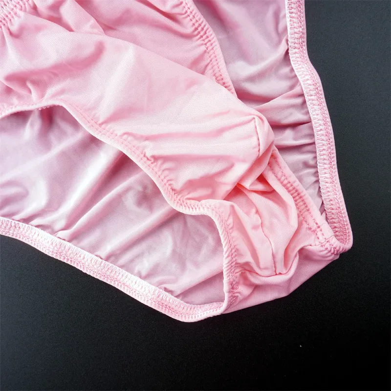 Homem cor sólida gelo seda sem costura cuecas cintura baixa u convexo calcinha masculina ultra-fino roupa interior elástica secagem rápida respiração calcinha — image 16