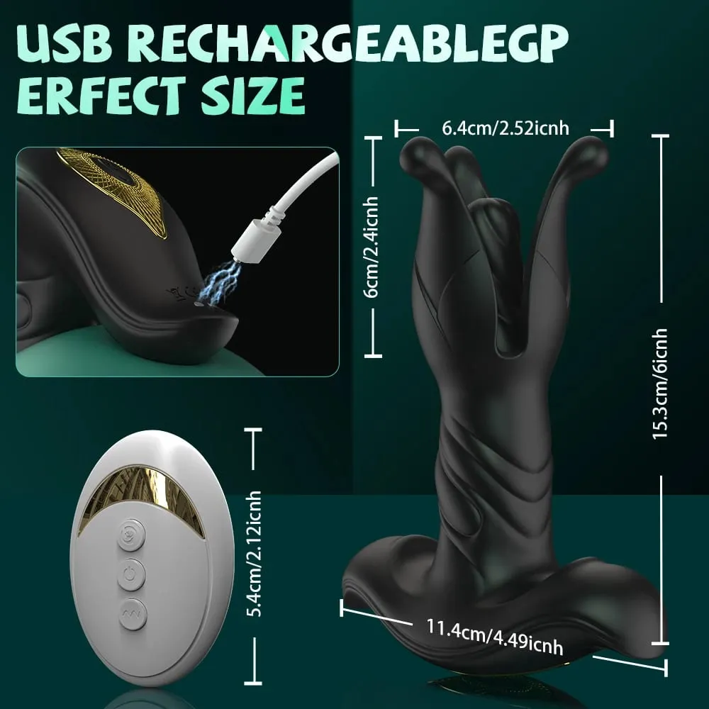 Remote Control Sex Toys Vibrator for Men Prostate Massager 9 Tension Shock Flapping Telescopic Vibrating Anal Plug for Adult — image 4