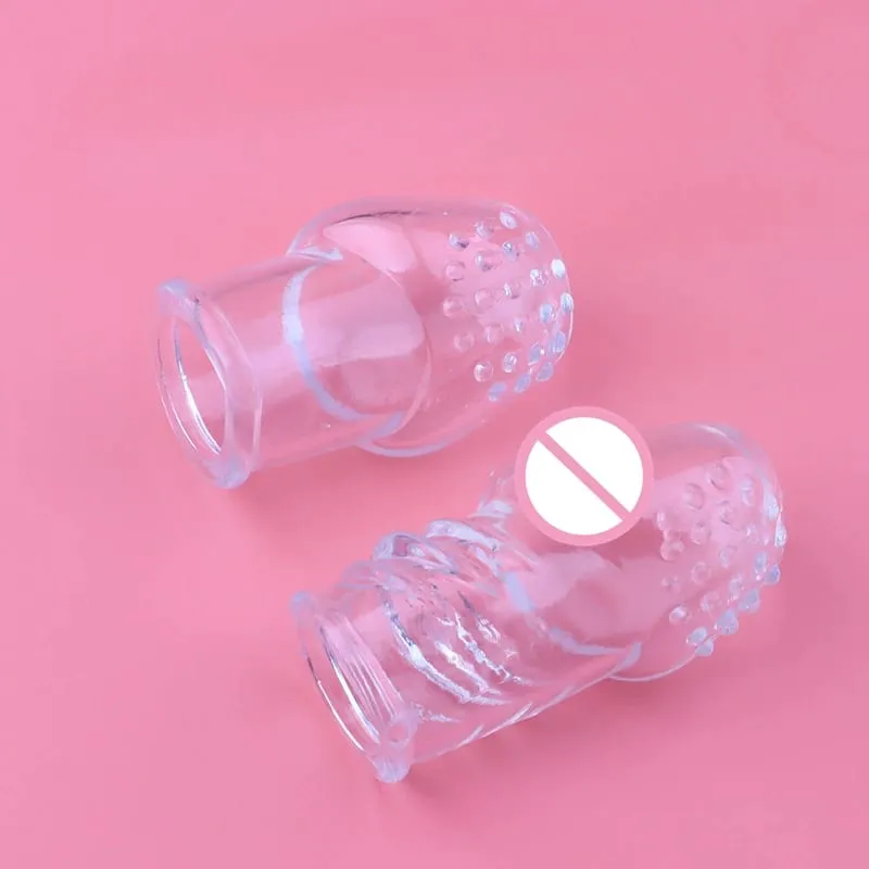 Penis Sleeve Male Masturbator Delay Pangmatagalang Glans Trainer Portable Stimulator Penis Massager Soft Adult games sex Erection Toys — image 3