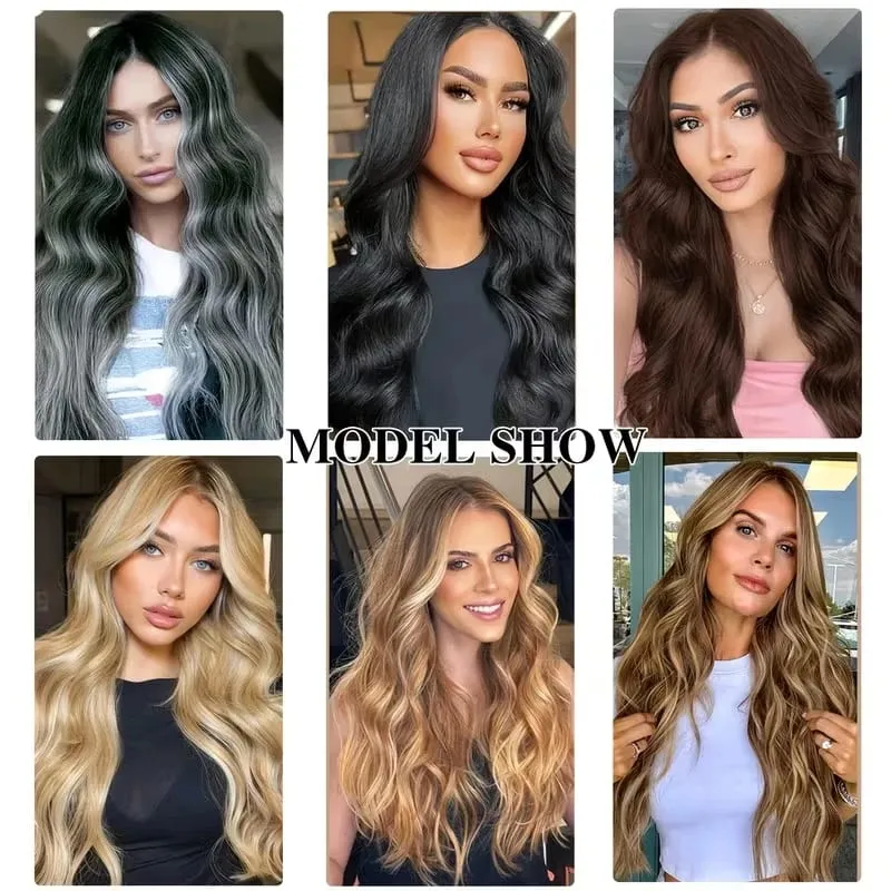 22Inch Synthetic 6pcs/set Long Curly Hair Extension Thick Soft Hairpiece for Short Hairline Coverage for Women Daily Use — image 7
