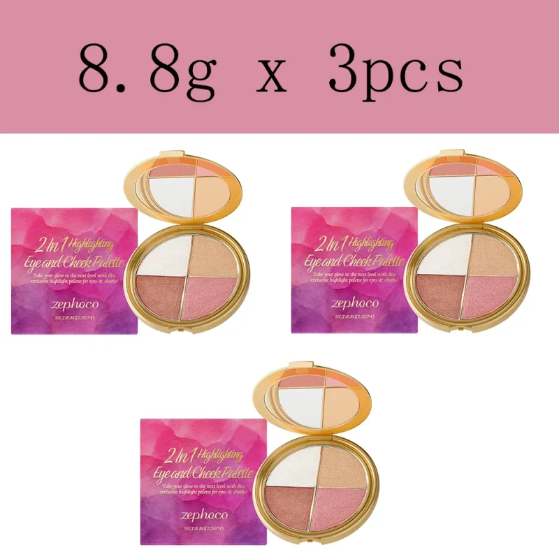 Highlighter Eyeshadow Blush Palette - Portable Versatile Natural and Multi-Use for Daily Eye and Cheek Makeup — image 8