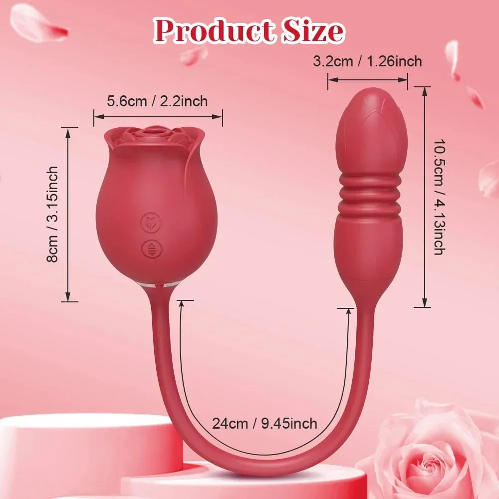Vibrador de sucção de rosa para mulheres, estimulador de clitóris, ponto g, vibrador de impulso, masturbador feminino, massagem, brinquedo sexual adulto — image 6