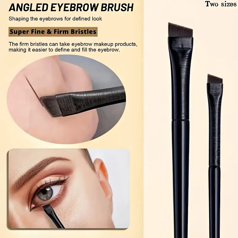 5pc Eyeliner Brush Set with Tilted Fine Blade Suitable for Precise Application - Suitable for All Skin Types Makeup Brushes Set — image 3