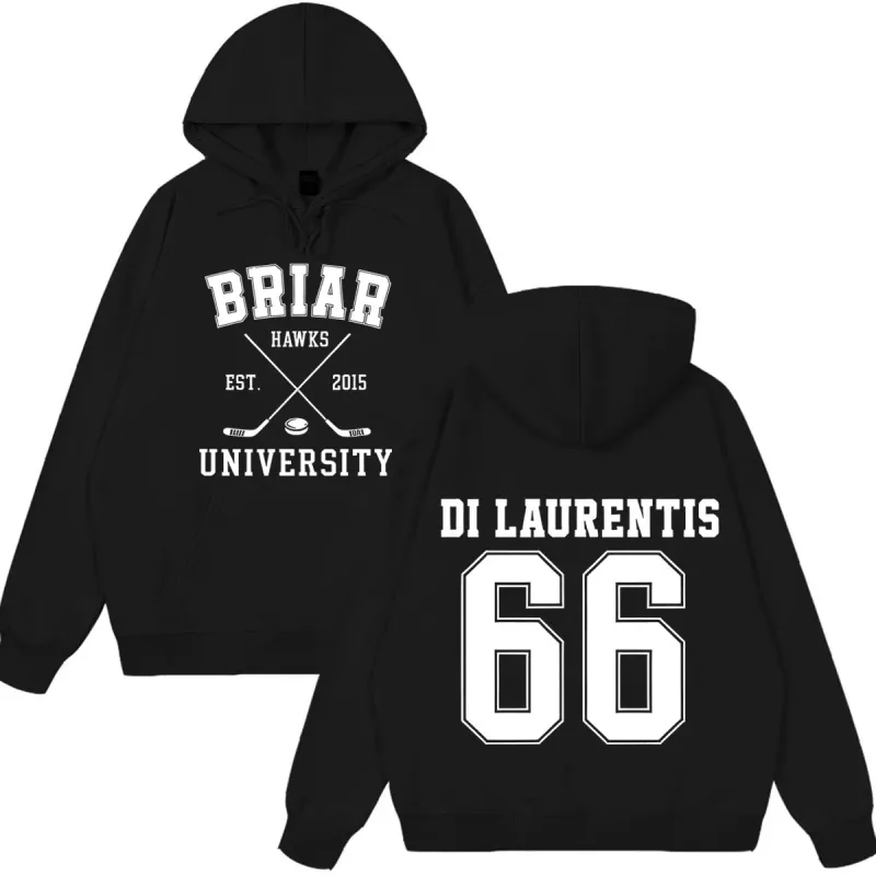 Di Laurentis 66 Off Campus TV Series Briar University Hoodie Men Women Clothing Fashion Winter Vintage Casual Loose Sweatshirt — image 1