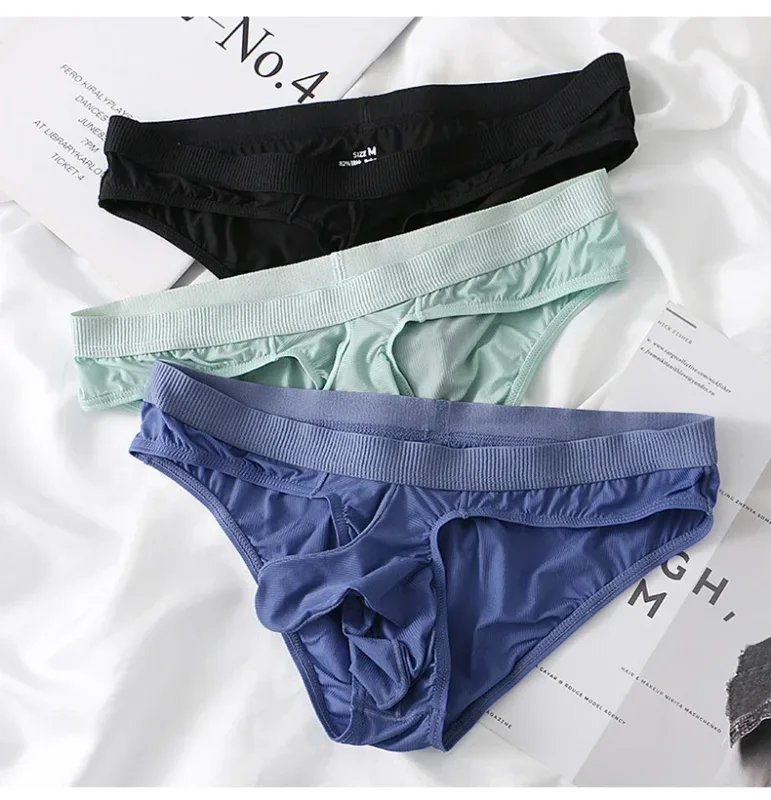 남자의 얼음 실크 팬티 여름 투명 원활한 빠른 건조 남자 통기성 팬티 초박형 속옷 — image 18