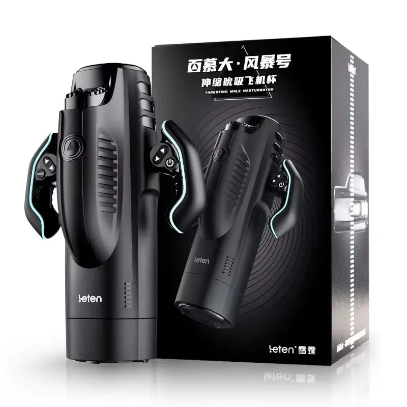Leten Male Masturbator Automatic Cup with Sucking Thrusting Modes Heating Blowiob Hand Free Sex Machine Adult Sex Toy for Men