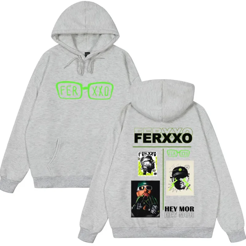 Rapper Feid Ferxxo Tour 2026 Print Hoodie Men Women Fashion Sweatshirts Casual Hip-hop Loose Long Sleeves Oversized Pullover — image 4