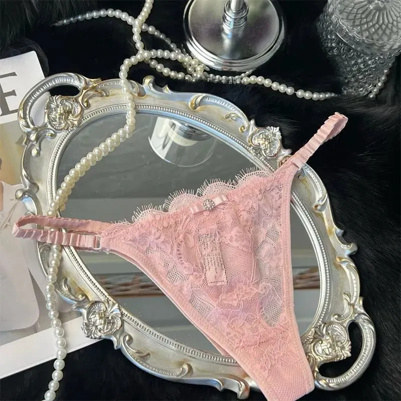Roupa interior feminina de renda mini calcinha fantasia elegante cuecas sexy transparente lingerie feminina roupa íntima cintura baixa g-string — image 6