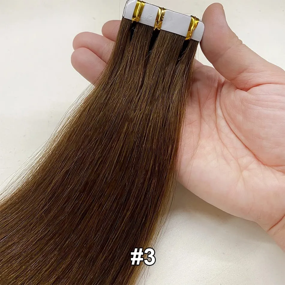 Full Shine Tape In 100% Remy Human Hair Straight Double Sided Blonde Comfortable Silky Natural Tape Ins For Women — image 10