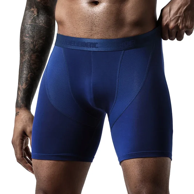Men's Sports Underwear, Anti-Chafing Modal Professional Running Fitness Tight-Fitting Long-Leg Quick-Dry Extended Boxer Briefs — image 6