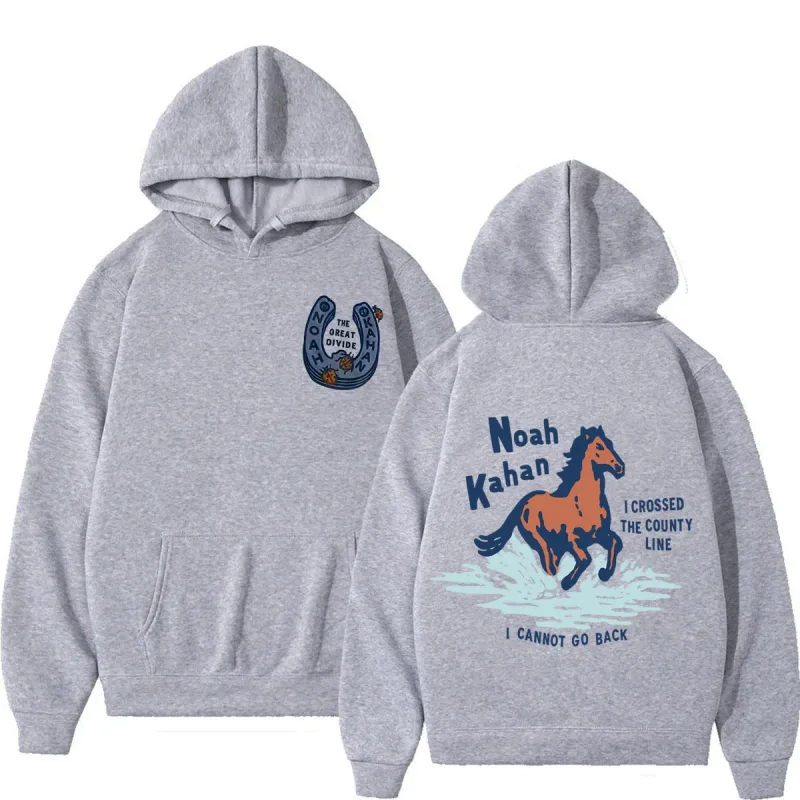 Noah Kahan The Great Divide Tour 2026 Moletons gráficos masculinos e femininos roupas da moda pulôver casual moletom de inverno de grandes dimensões — image 10