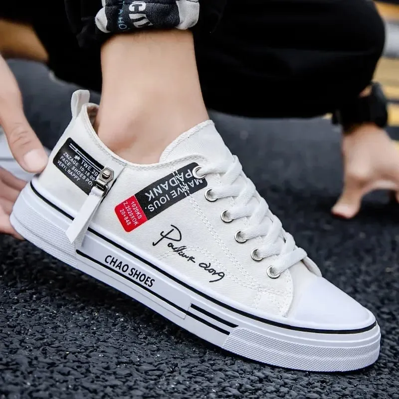 Men's Canvas Shoes Breathable Men Casual Shoes Outdoor Sneakers Comfortable Low-Top Men Tennis Shoes Zapatillas De Deporte