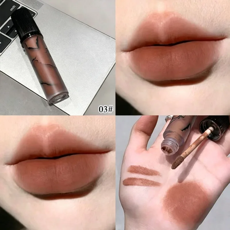 Marmor Matte Lip Mud Velvet Soft Fog Lip Tint Langlebige Antihaft-Cup-Lippenkosmetik — image 10