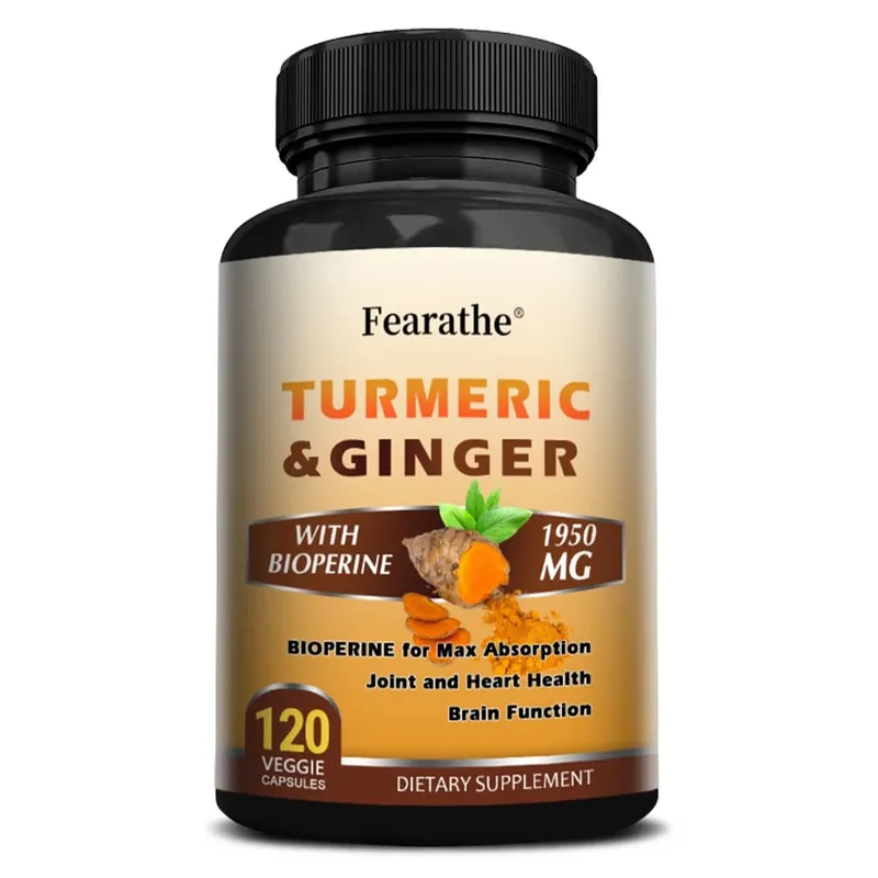 Organic Turmeric Curcumin 1500mg Capsules with Ginger & Black Pepper Support Joint Muscle Digestive & Immune Wellness