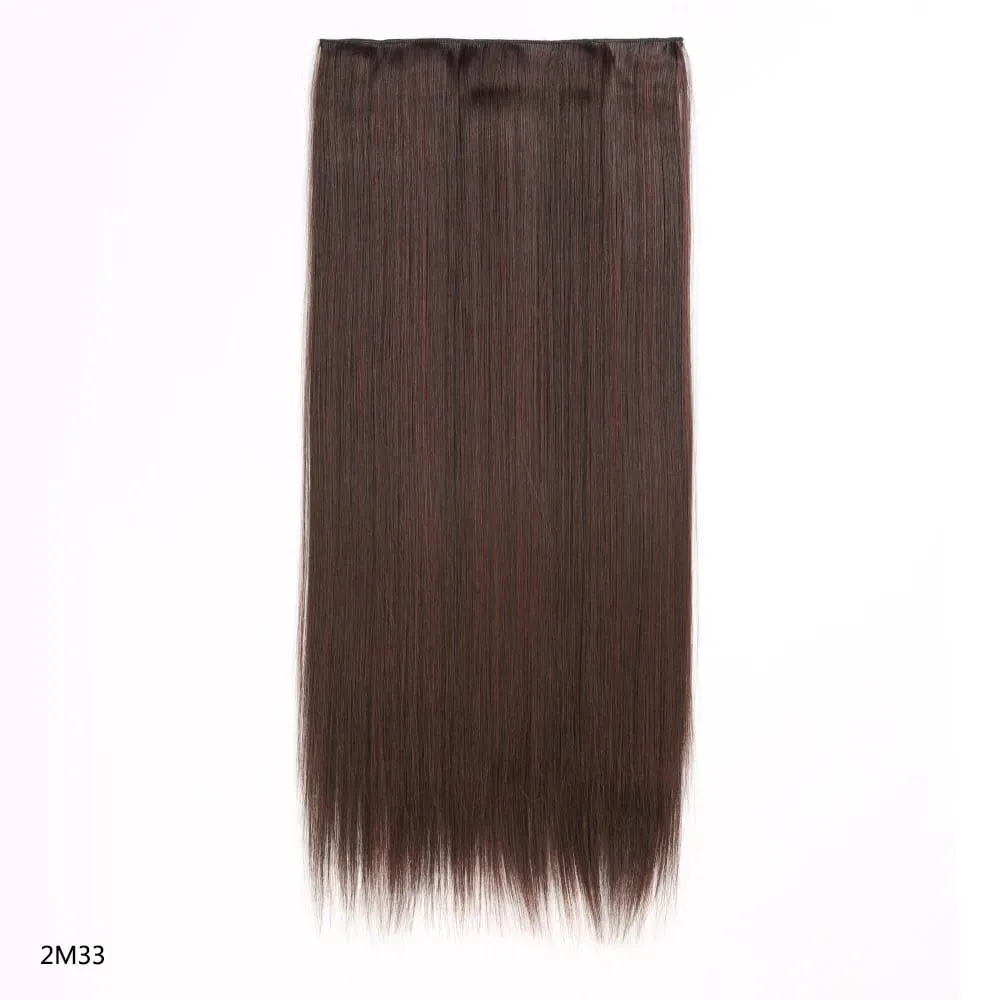 Syntetické prodloužení vlasů jednodílné s klipem 5Clips v dlouhé rovné vlasy blond pro ženy každodenní použití — image 8