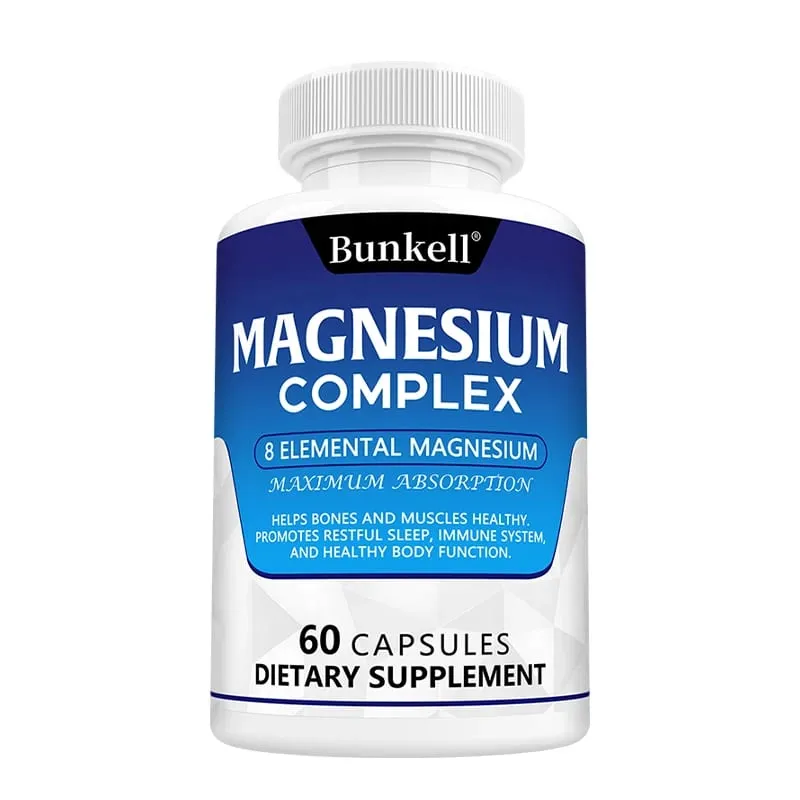 Complexo de magnésio 120 cápsulas - suplemento de saúde óssea, muscular e cardíaca, suporte para sono, relaxamento muscular, estresse e alívio de ansiedade — image 10