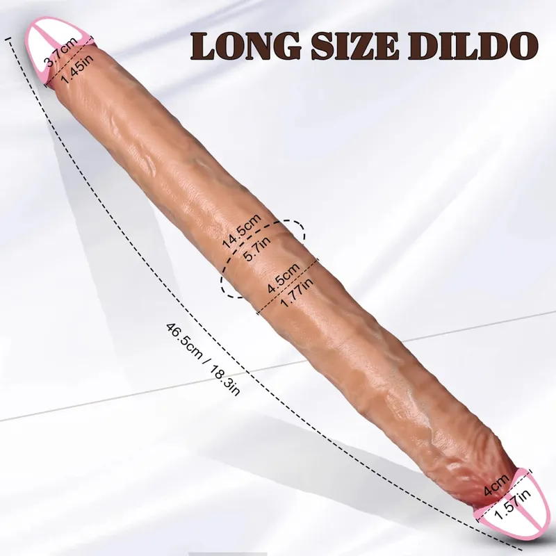 Extra Long Realistic Dildos G-Spot Stimulation Deep Touch Penis Vagina Anal Massage Penetration Dick Sex Toys for Women and Men — image 10