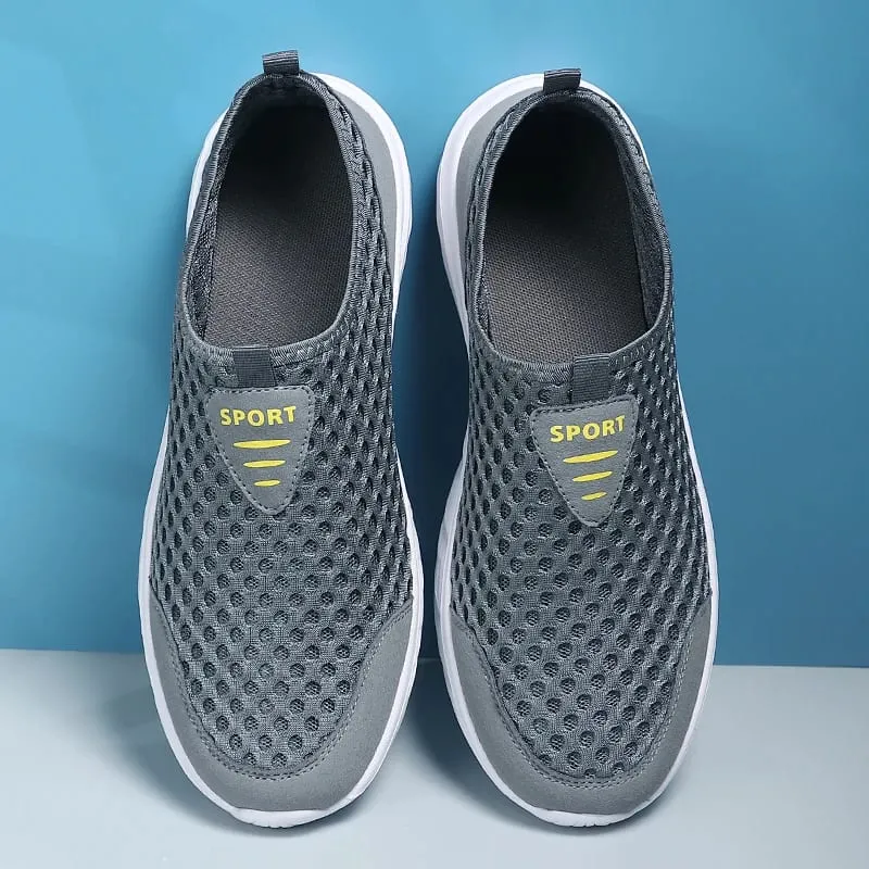 Sapatos casuais masculinos leves respirável deslizamento em tênis casuais masculinos anti-deslizamento sapatos de caminhada ao ar livre tamanho 39-46 — image 2