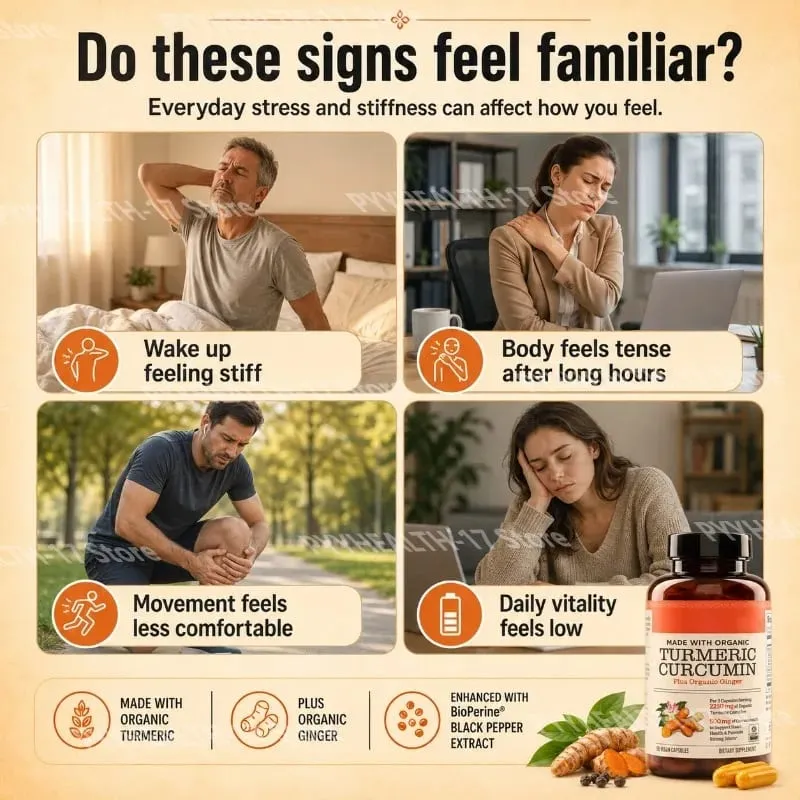 Turmeric Curcumin Plus Vegan Capsules Made with Organic Ginger Supports Joint Health and Heart Health Non-GMO 90 Capsules — image 4