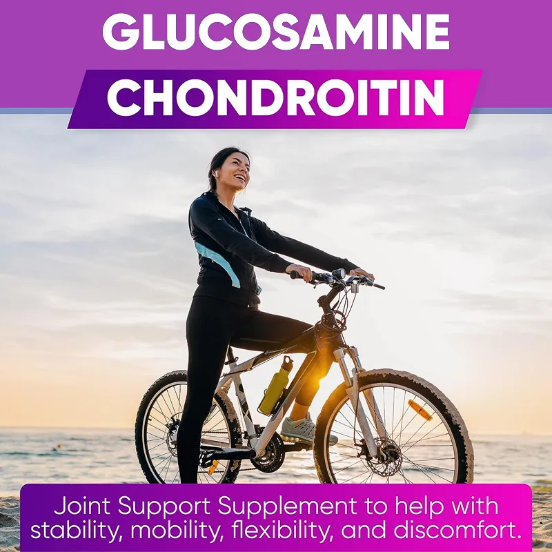 Glucosamina Condroitina Cúrcuma MSM - Força tripla ajuda na mobilidade articular Suplemento de suporte articular Saúde imunológica — image 3