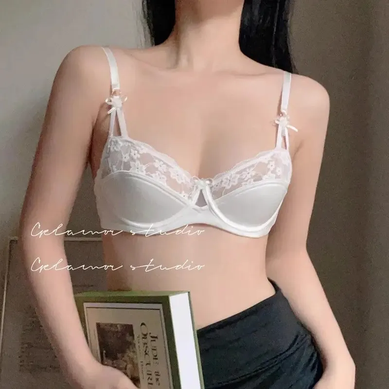 Mulheres nupcial conjunto de sutiã vermelho fino minimizador grande busto francês meia xícara sexy renda lingerie roupa interior para o casamento do feriado — image 13