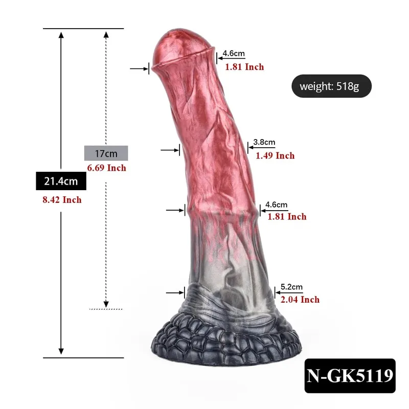 Silicone Horse Dildo Long Penis Anal Plug Napakalaking Knot G-spot Vaginal Stimulator na may Suction Cup Adult Sex Toy para sa Babae Mga Lalaki — image 20