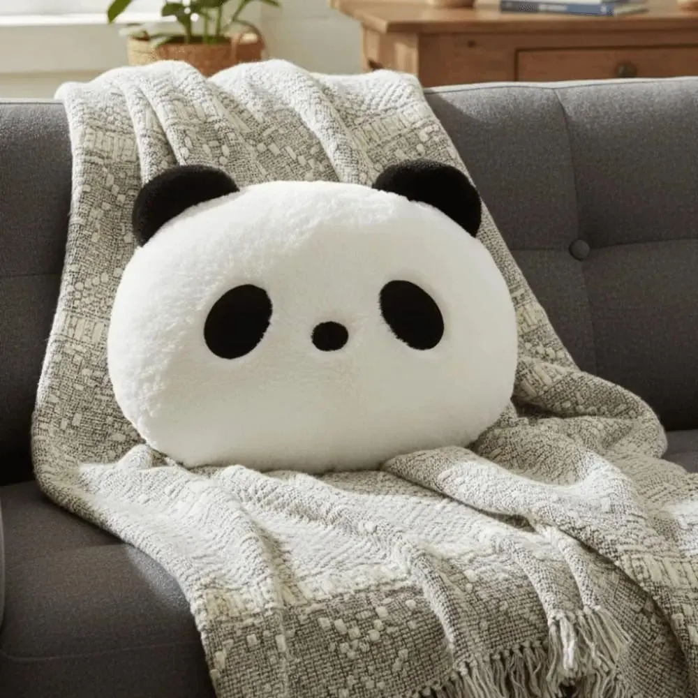 Töltött állat plüss panda párna hálószoba kanapé Otthoni dekoráció töltött panda párna Kawaii 30 cm Panda dobópárnák — image 2