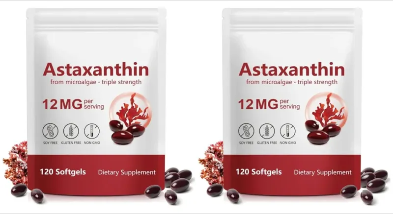 Astaxanthin Supplement 12mg Softgels from Microalgae with Antioxidant Support for Skin Health & Healthy Aging 120 Count — image 8