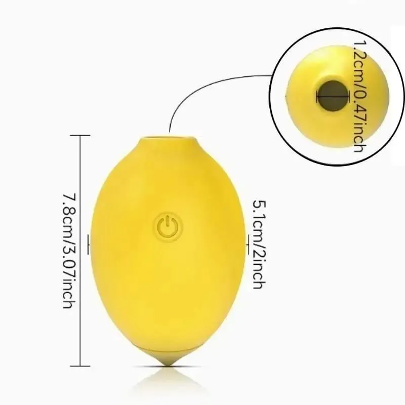 1Set Powerful Vacuum Sucking Lemon Vibrator Oral Nipple Stimulator For Women Female Blowjob Sucker Massager Masturbator Sex Toy
