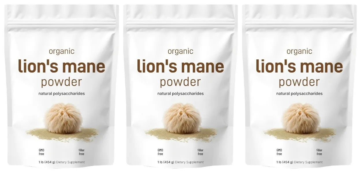 Organic Lion’s Mane Mushroom Powder Supports Brain Focus Energy and Immune Health Great for Smoothies & Coffee 454g Per Bag — image 9