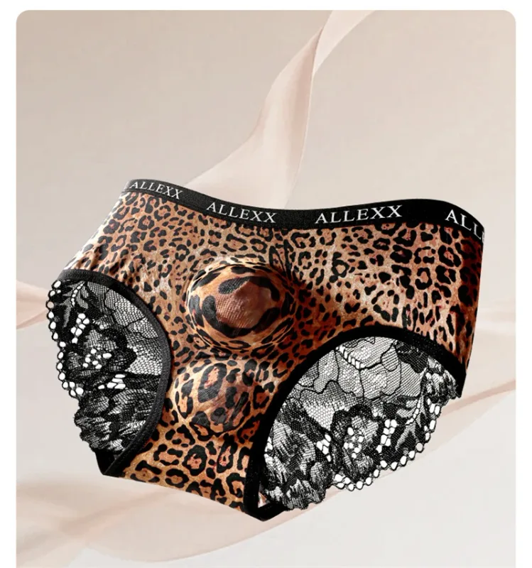 Herrunderkläder Spets cuecas masculino 3D-rymdfarkoster calzoncillos hombre leopardtryck lencerías muy heta sexiga kläder herrunderkläder — image 9