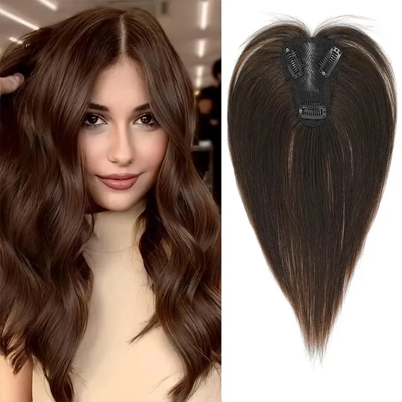 Wig Piece for Women with Bangs Covering Their White Hair and a Thin Invisible Replacement Piece for Their Hair — image 11