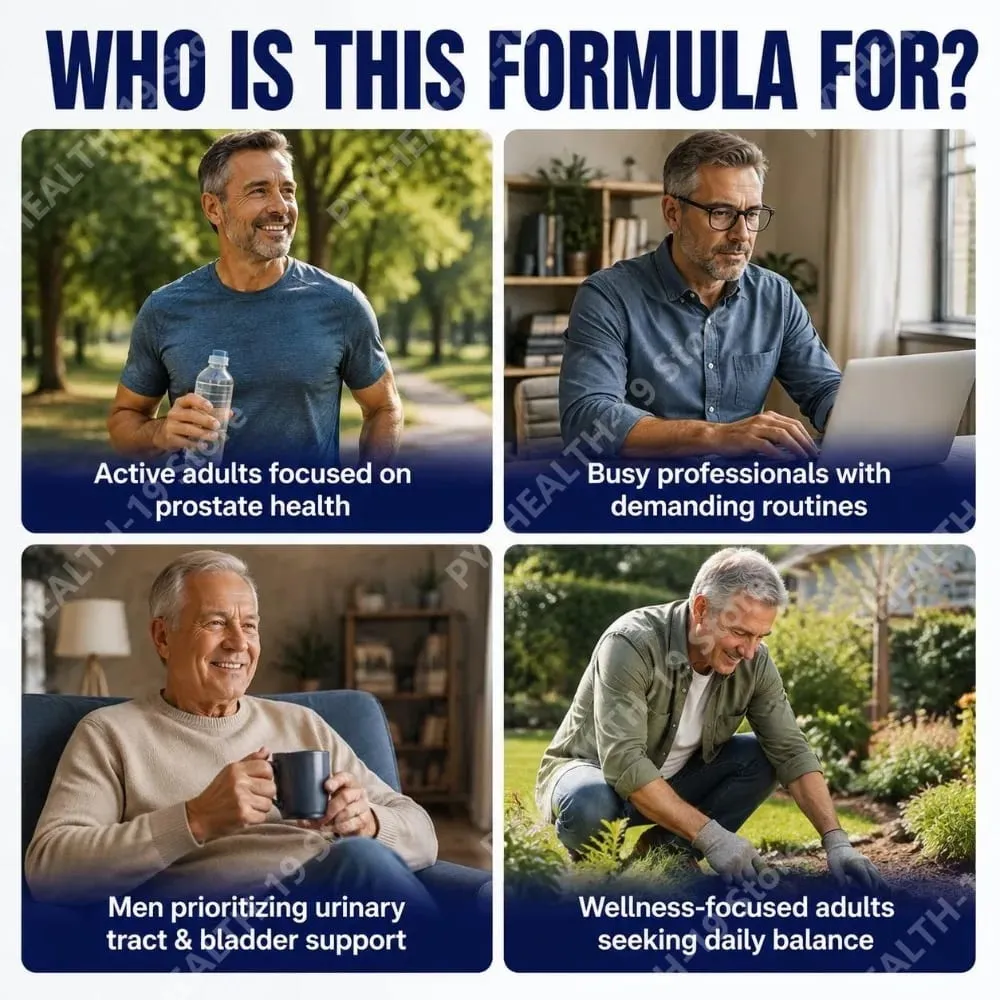 Cápsulas de saúde da próstata Saw Palmetto Reishi Urtiga Cúrcuma para bexiga urinária bem-estar e suporte de fluxo masculino 90 contagens — image 4