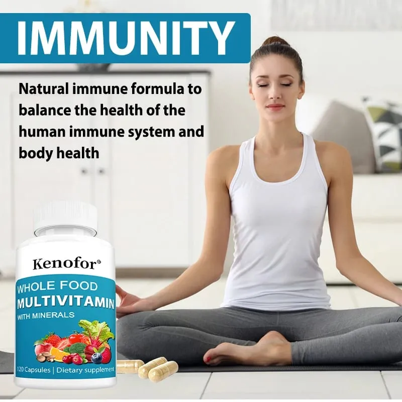 Cápsulas multivitamínicas contêm biotina e magnésio para antioxidantes, ajudam a aumentar a energia da função imunológica e a saúde imunológica — image 2