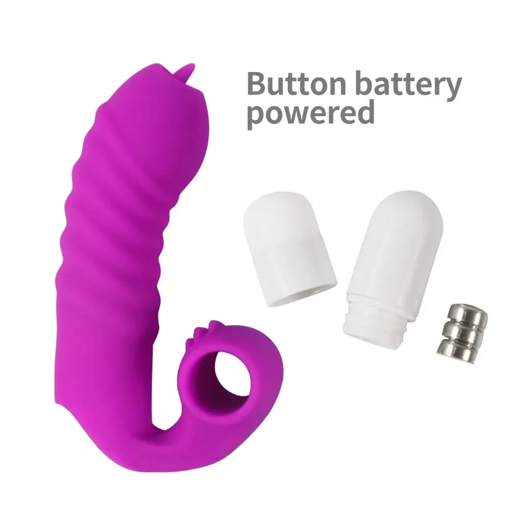Finger Sleeve Vibrator Female Masturbator Clitoris Stimulate Tongue Licking Vagina Massager Erotic Sex Toys For Women Products — image 2
