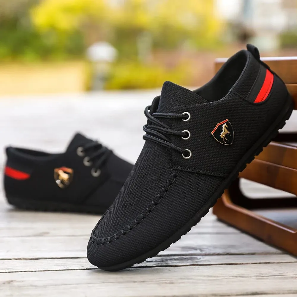 Men's Breathable Fabric Casual Loafers Soft-Soled Comfortable Lace-Up Low-Top Shoes Versatile for Daily Commuting and Light Business Wear Lightweight Wear-Resistant Non-Stuffy on the Feet Comfortable for Long Wear Suitable for Multiple Occa — image 6