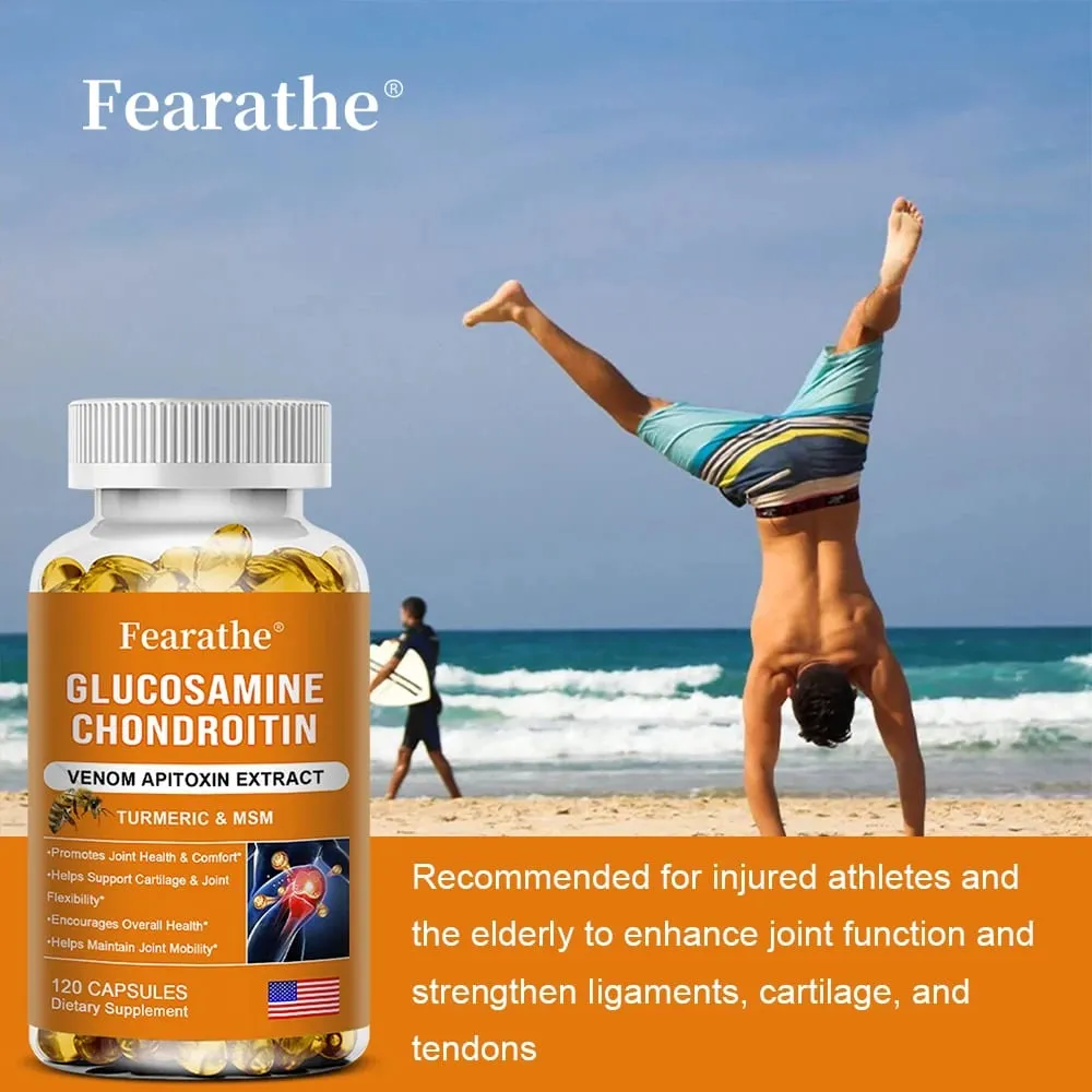 Glucosamina Condroitina Veneno de Abelha Cúrcuma e MSM - Ossos Articulação Antioxidante Suporte Digestivo Não-OGM — image 6