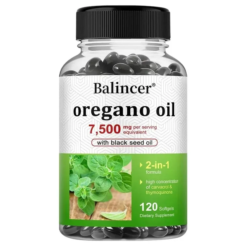Óleo de orégano 7 500 mg com óleo de semente preta - alto suporte de carvacrol, músculo digestivo, nervo ósseo e saúde imunológica — image 9
