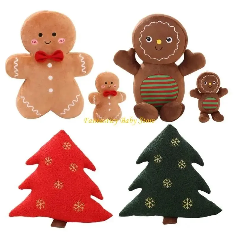 J6BE Dessert Stuffed Plush Pillow for Christmas Decoration Festive Room — image 2