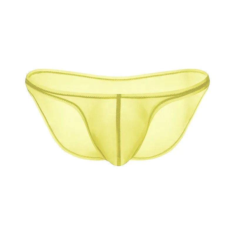 Men's Underwear Delicate Ice Silk Transparent Triangle Panties Personality Low Waist Briefs — image 25