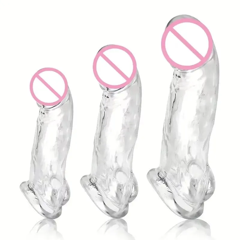 Penis Sleeve Extender Adult Sex Toy Cock Sleeve 3 Sukat Pennis Extender Penis Extension Time Sex Toy Pleasure Tools Mga Mag-asawa — image 7