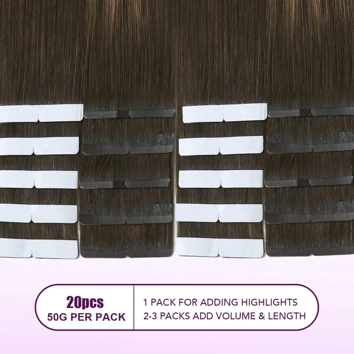 Wholesale Double Drawn Cuticle Aligned Virgin Hair Tape in Human Hair Extension 18-24inch Total 15 Colors