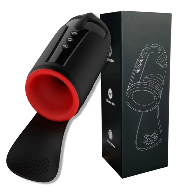 Manlig Onanist Penis Träning Vibrator Glans Massage Testikelstimulator Fördröjning Stamina Trainer Avsugning Maskin Sexleksak för män — image 8