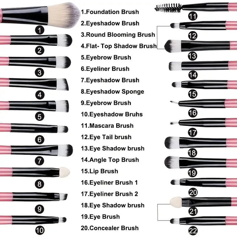 Makeup Brushes Set Premium Synthetic Kabuki Brushes Foundation Concealer Powder Blush Blending Face Eyeshadow Cosmetic Brushes S — image 5