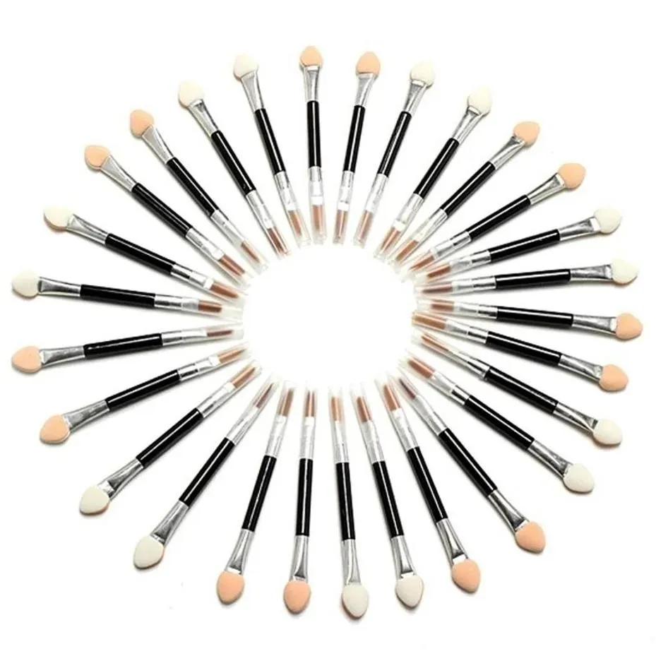 10 Pcs Applicator Double-Ended Cosmetic Brushes Women Makeup Eyeshadow Eyeliner Sponge Lip Brush Set Disposable Makeup Brush — image 3