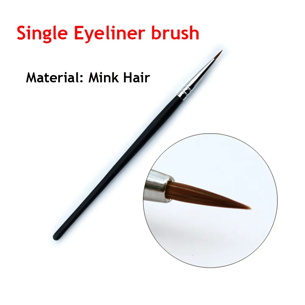 Women Makeup Brushes Fine Eyebrow Cream Brush Black Eyeliner Brush Eyeliner Pen Mink Hair — image 5